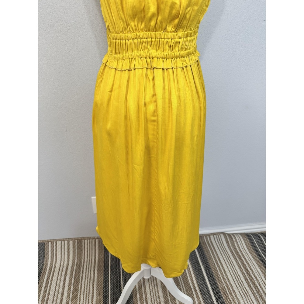 Maeve Anthropologie La Habana Dress Women's Small Yellow Ruffle Midi Sundress - Picture 9 of 16